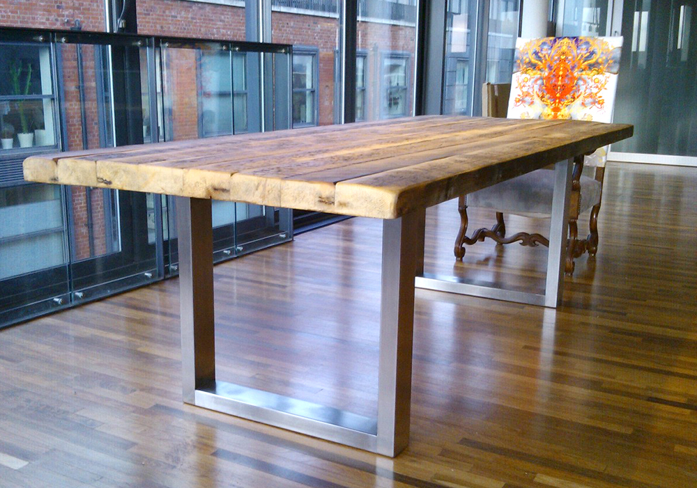 Reclaimed wood tables