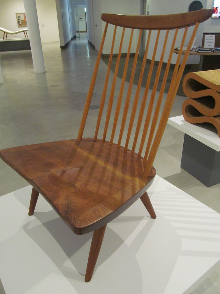 New lounge chair in American black walnut by Nakashima