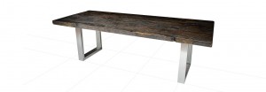 Reclaimed Wood and Steel Bench by Mac+Wood