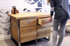Mac+Wood Drawer Unit from reclaimed wood and steel