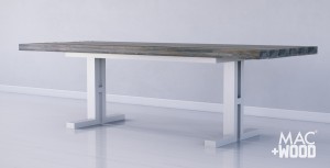 Bespoke furniture Mac+Wood Pedestal 'Tron' Frame Table Design