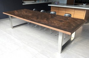 Aged Copper Dining Table by Mac+Wood