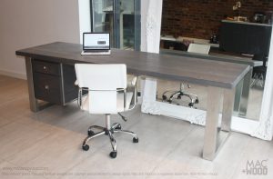 Mac+Wood Grey Desk and draws
