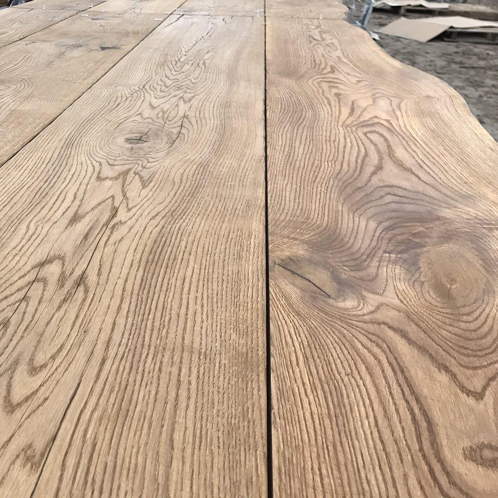 Oak table top with live edge