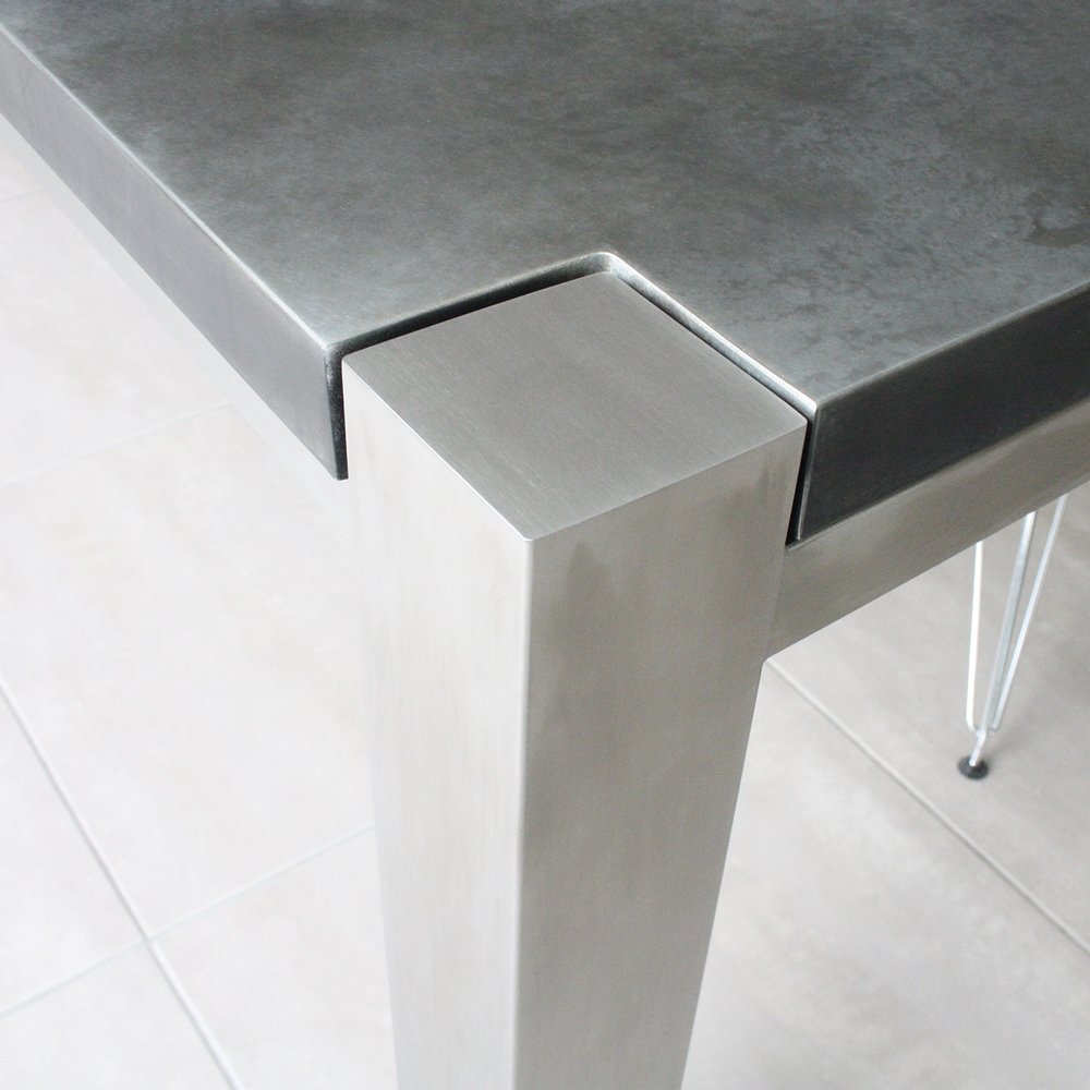 Brushed steel deals legs