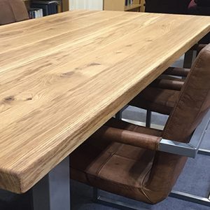 Oak raw finish table