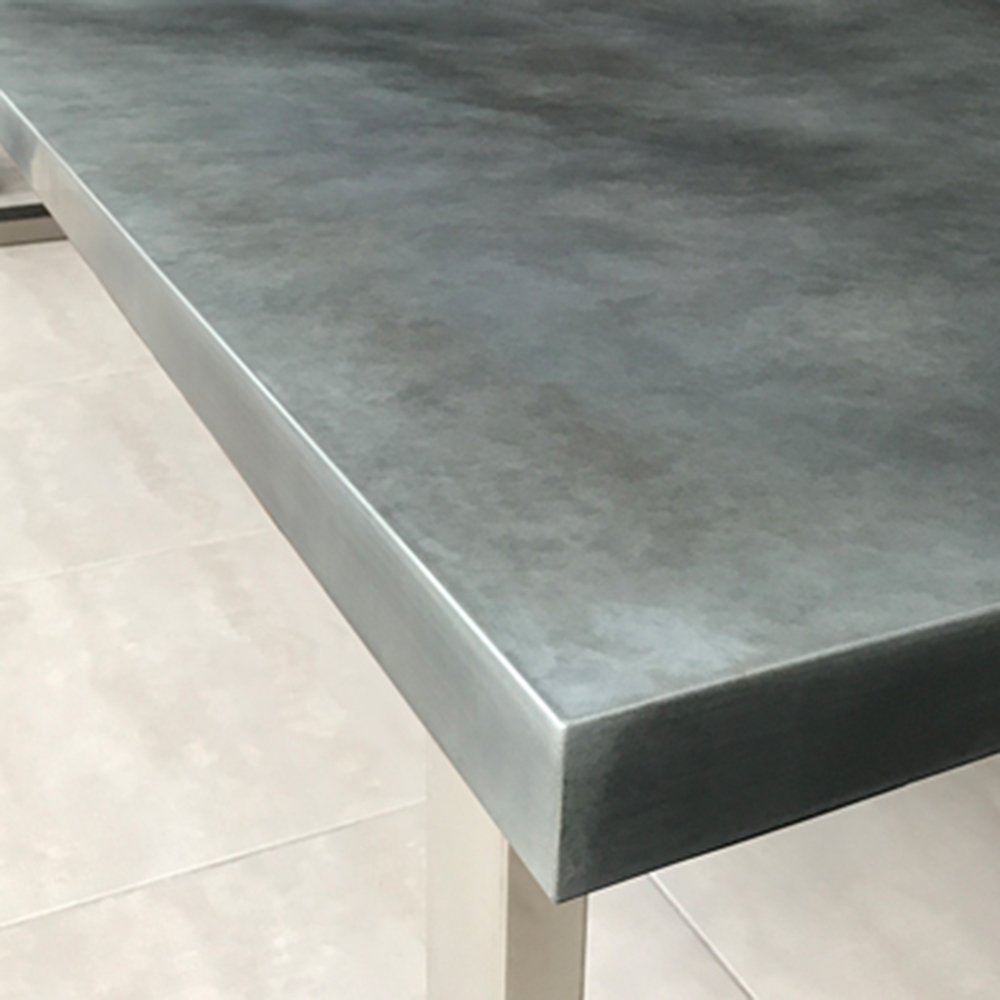 Contemporary Zinc Furniture Zinc Tables Zinc Top Dining Table