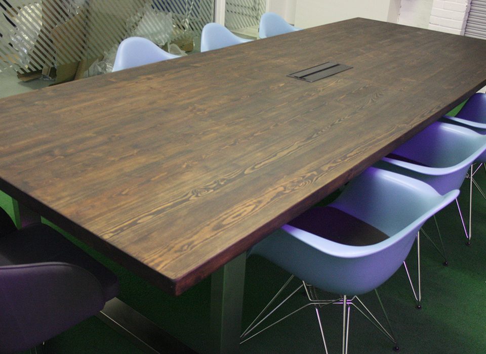 Reclaimed wood boardroom tables